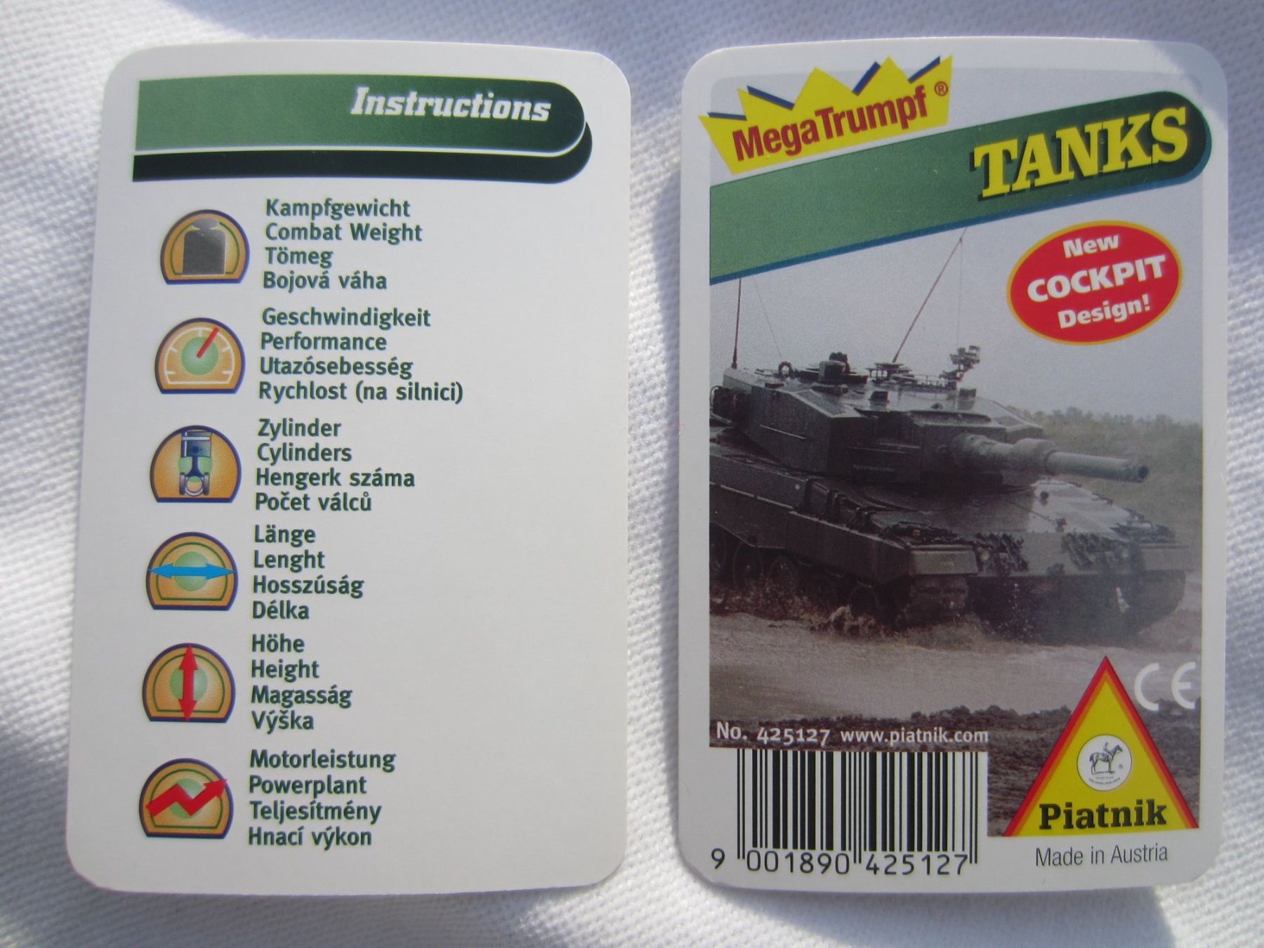 Giochi: QUARTETT TANKS PIATNIK SPIELKARTEN Fabrikneu – Nuovo e nell'imballaggio originale da Sursee venduto da Tschiger 7