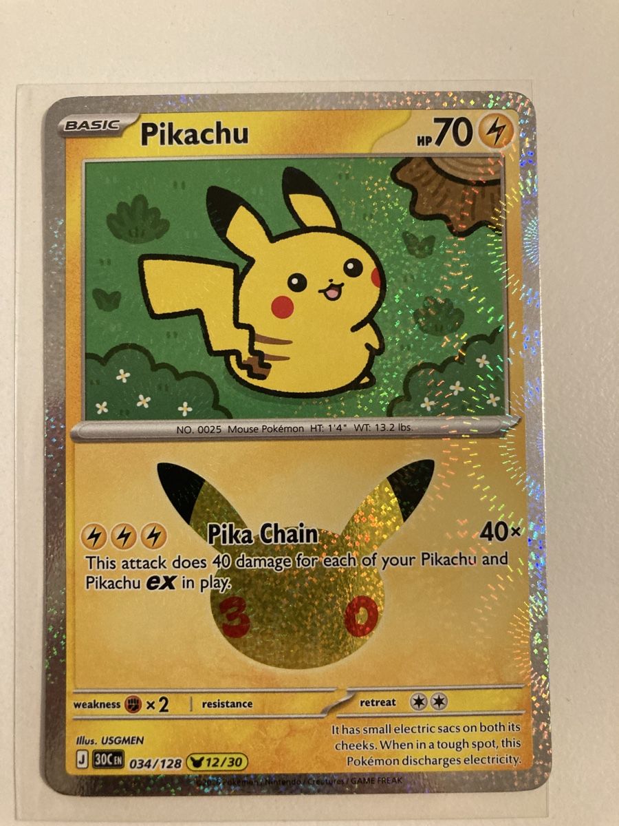 Pokémon Cartes à collectionner: Pikachu 034/128 EN 30th 12/30 – Neuf (Voir description) à Wohlen AG par Liridon22