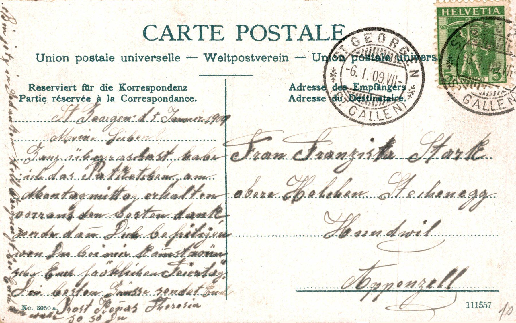 Cartoline postali: St. Gallen. Falkenburg – Usato da Bronschhofen venduto da Astore 1