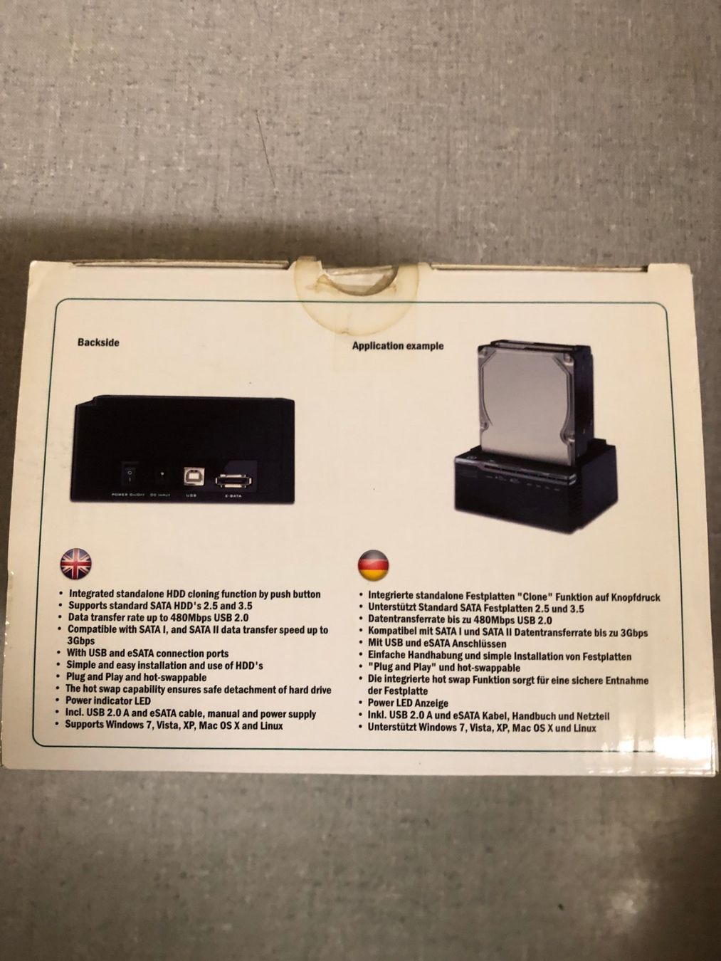 Docking station: DUAL Docking Station DA-70544 / HDD-Sata II – Usato da Bern venduto da Fireblades 8