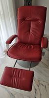Relaxsessel rot  mit Liege- und Drehfunktion