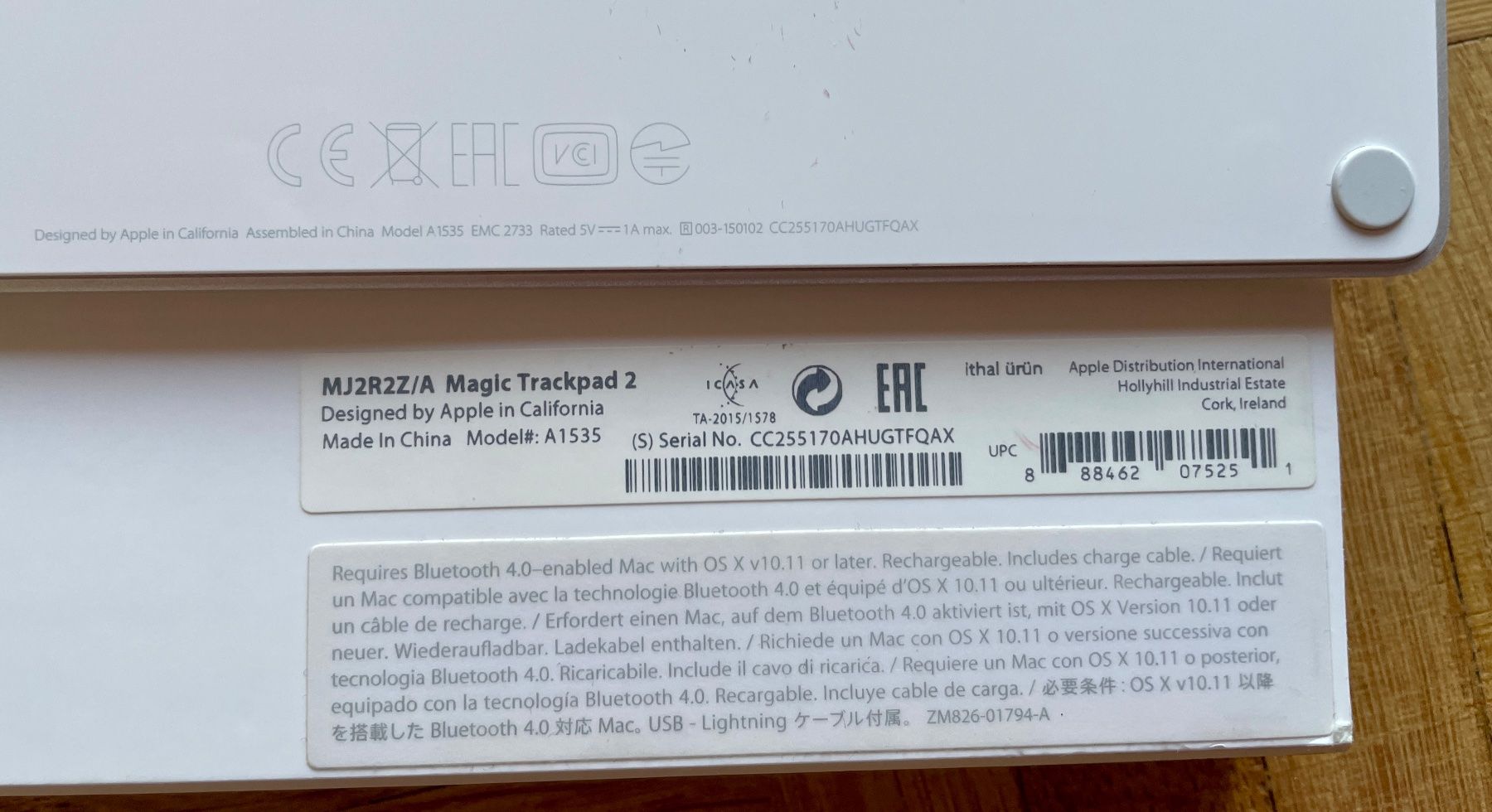 Apple Mouse: APPLE Magic Trackpad2, weiss, in top Zustand – Usato da Gümligen venduto da soleil149 7