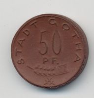 Deutschland Notgeld Gotha 50 Pfennig 1921 Porzellan Meissen