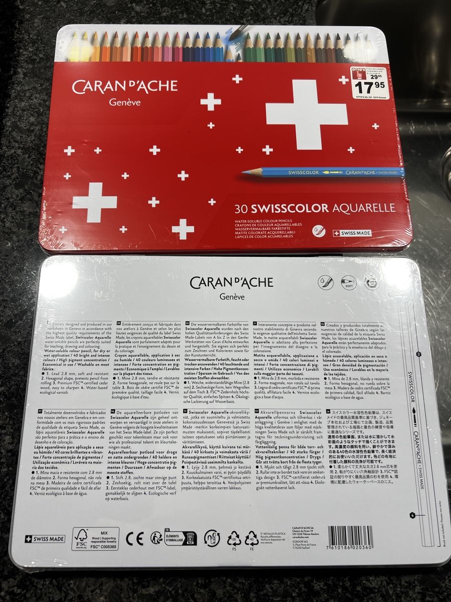 Caran D'Ache Penna & Evidenziatori: Caran D’ACHE Farbstifte – Nuovo e nell'imballaggio originale da Bülach venduto da Cucculi 1
