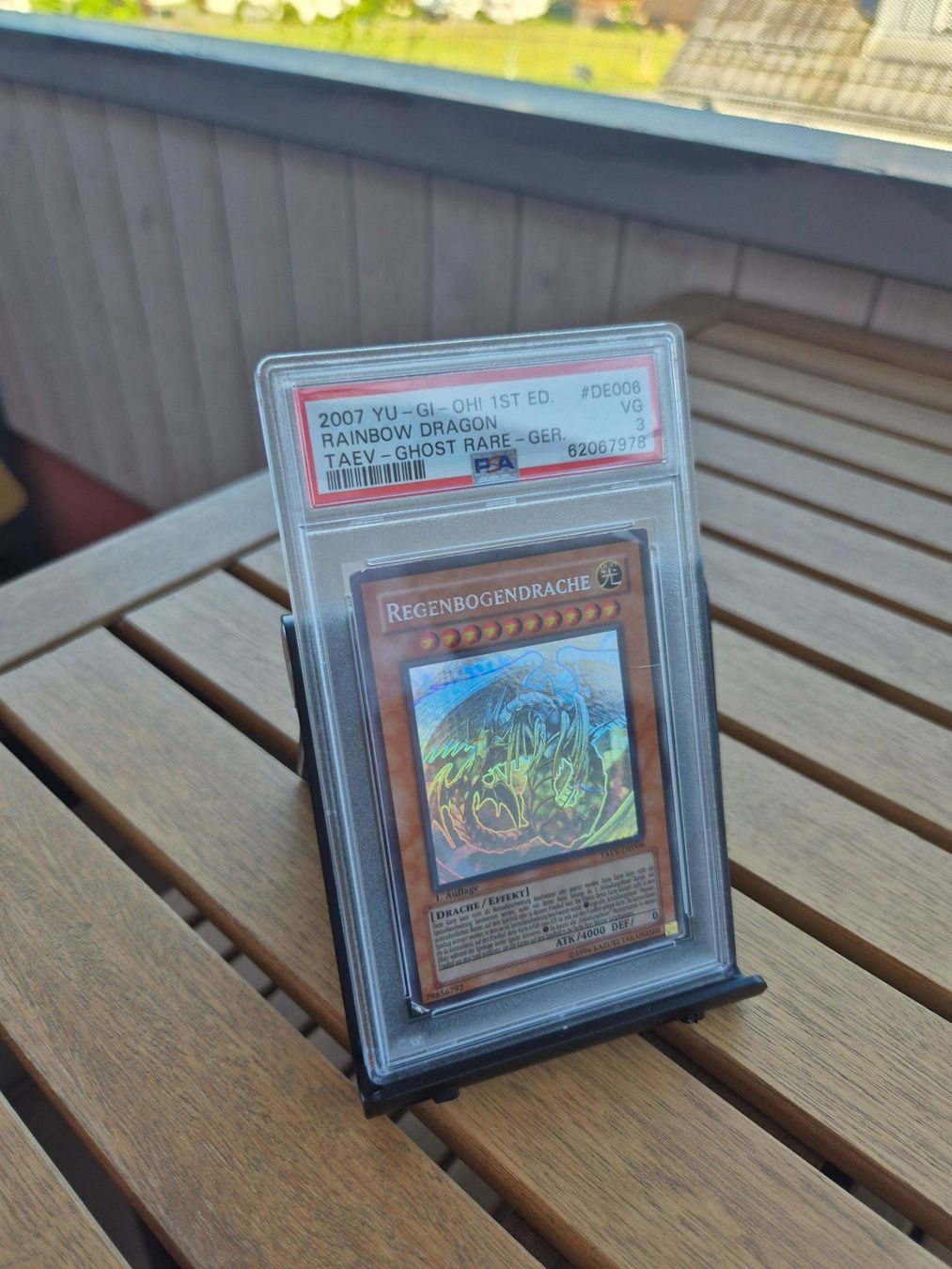 Yugioh Sammelbilder & Trading cards: Yu-Gi-Oh! 1st Ed. Regenbogen Drache - TAEV -Ghost Rare DE006 – Gebraucht aus Neftenbach von fuschetto1072 1