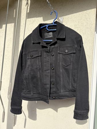 Massimo Dutti Jeansjacke Schwarz, Grösse L, Top Zustand! (57