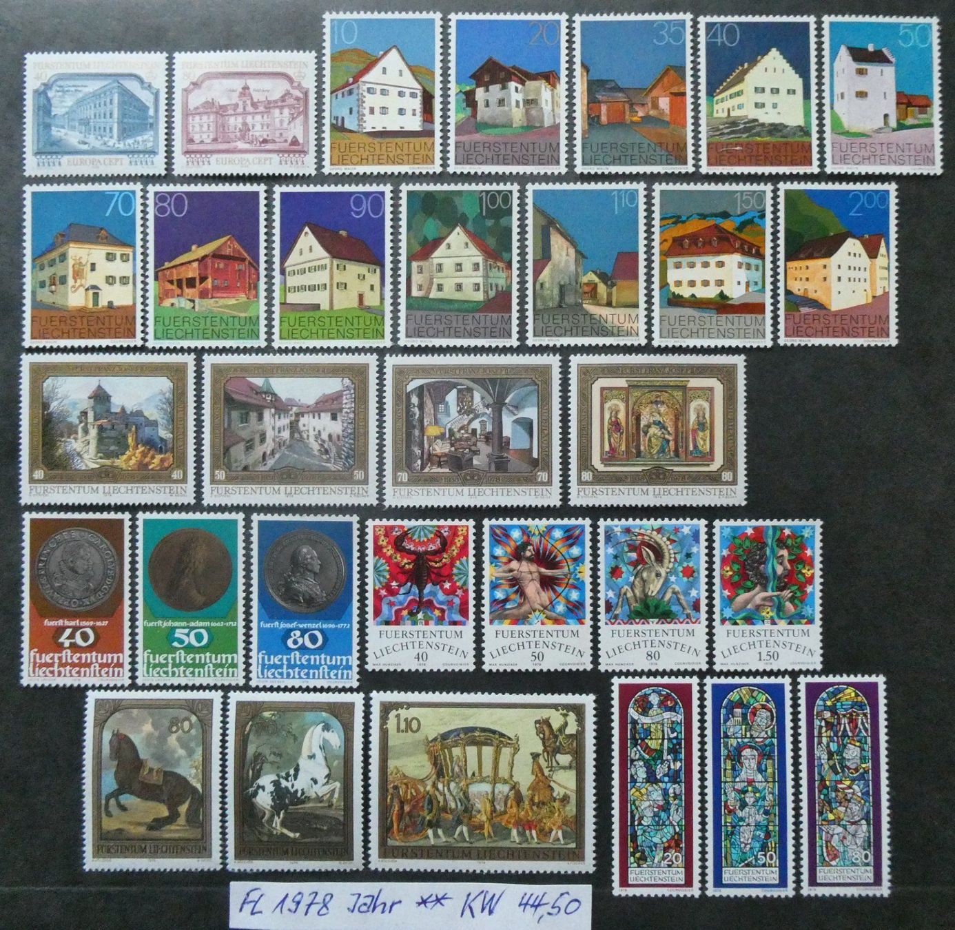 Tutti i francobolli: FL 1978 Jahr postfrisch zu 10% Katalog!! – Usato da Lausen venduto da Herbamare01