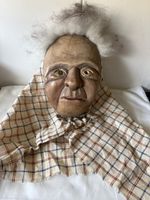 Holzmaske handgeschnitzt Unikat Frau Gesicht gross