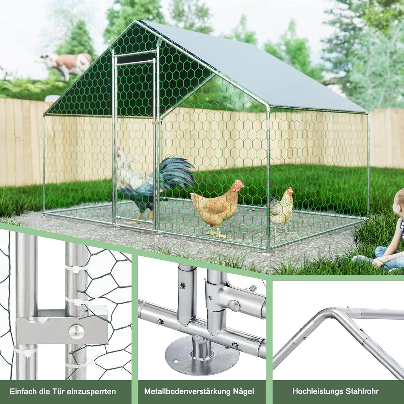 Gabbie, trasporto & Sicurezza: Hühnerstall 3x2x2m Laiham – Nuovo e nell'imballaggio originale da Bottighofen venduto da zaap 2