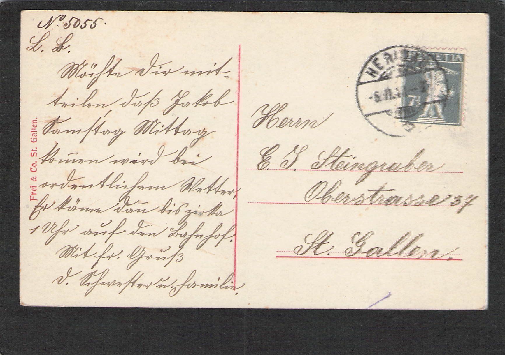 Ansichtskarten: AK, Herisau , Heinrichsbad , 1920 – Gebraucht aus Reichenburg von Pipo-67 1