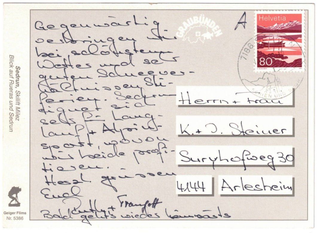 Cartoline postali: Dieni - Skilift Milez – Usato da Binningen venduto da Mountainrider 1