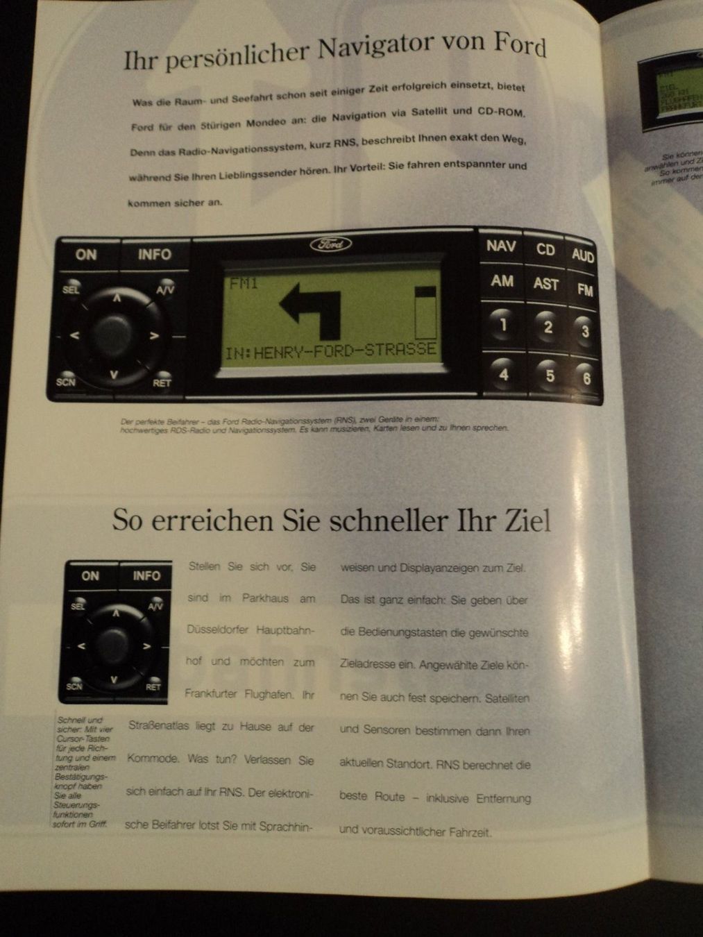 Ford Documenti: Prospekt Ford RNS Navigation 1998 – Usato da Schwarzenburg venduto da modelCARama 1