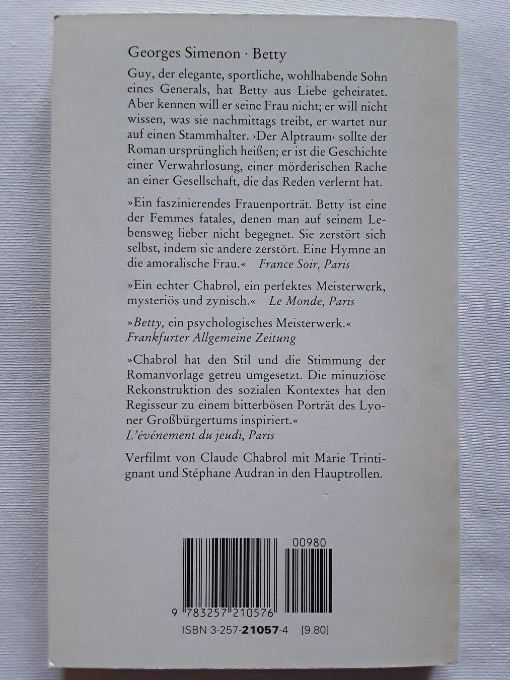 Livres: Simenon  - Betty – D'occasion à Wattwil par tannenmeise73 1
