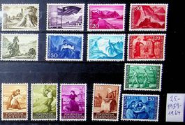 LIECHTENSTEIN SÉRIE TIMBRES NEUFS** 1959-64. LBH 25.00/ S122