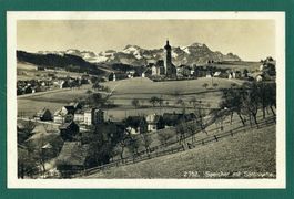 Speicher mit Säntiskette, AR, Gesamtansicht, gelaufen 1930
