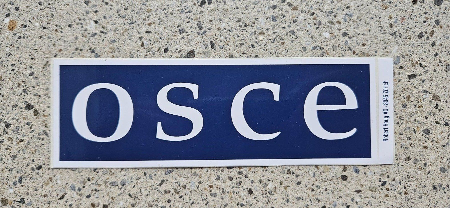 Schweizer Armee Placchette & Badge: *** Aufkleber OSCE gross Einsatz *** – Nuovo e nell'imballaggio originale da Riedholz venduto da fr_sIruP