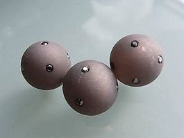 Polarisperle mit Strass 16 mm  schwarz