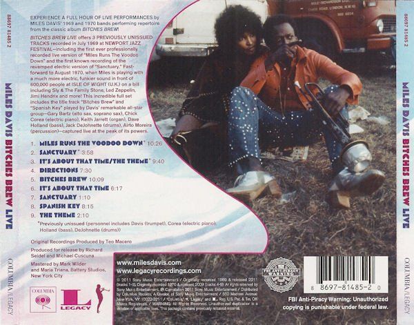 CD: Davis Miles: Bitches Brew Live CD – Nuovo e nell'imballaggio originale da Steinhausen venduto da Vilivinili 1