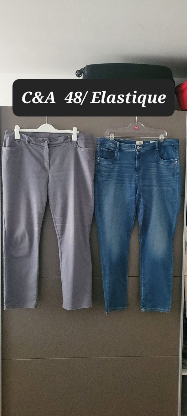 C&A Kleiderpakete: Lot de 2 pantalons C&A taille 48/50  – Gebraucht aus Vevey von x_y_f