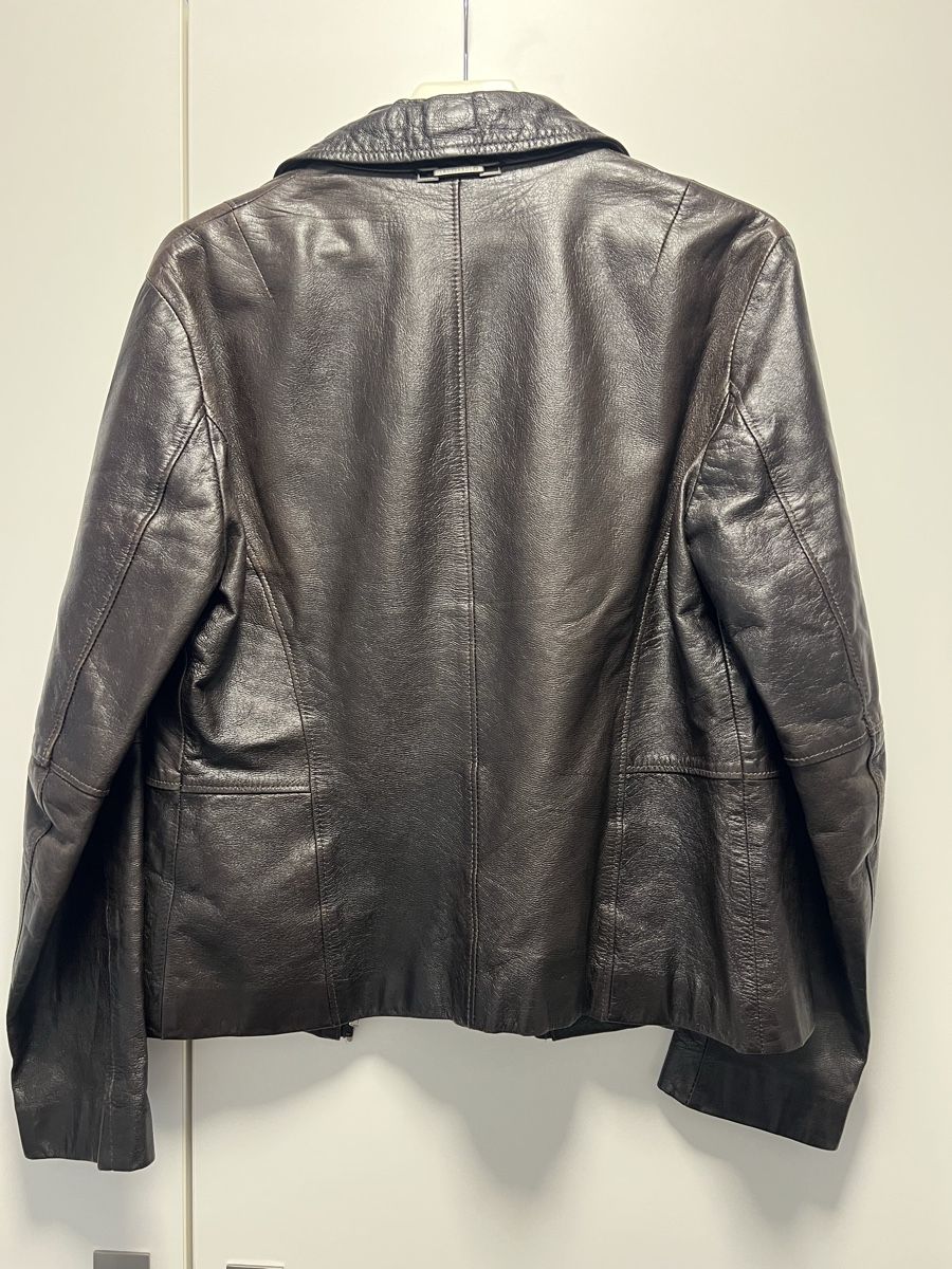 Trussardi Giacche: Trussardi Leather Jacket, Size IT 46, Dark Brown, Autumn Loo – Usato da Zürich venduto da son_f7qw 7