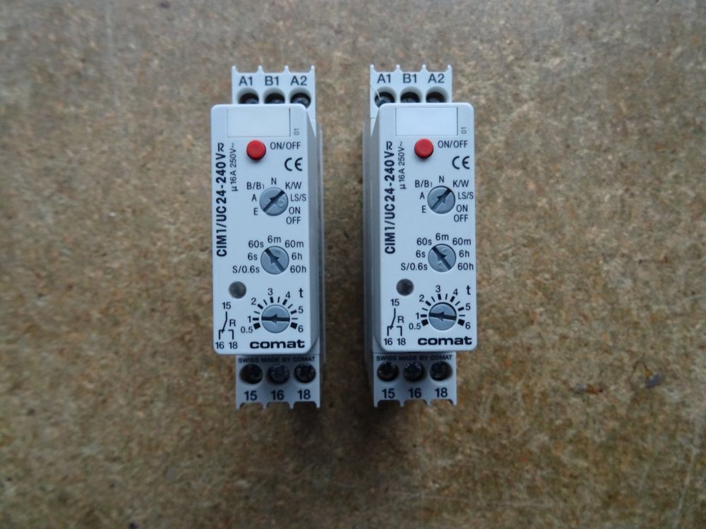 2 Zeitrelais Comat CIM1/UC24-240V ab 20.-- (Gebraucht) in Lupfig für ...