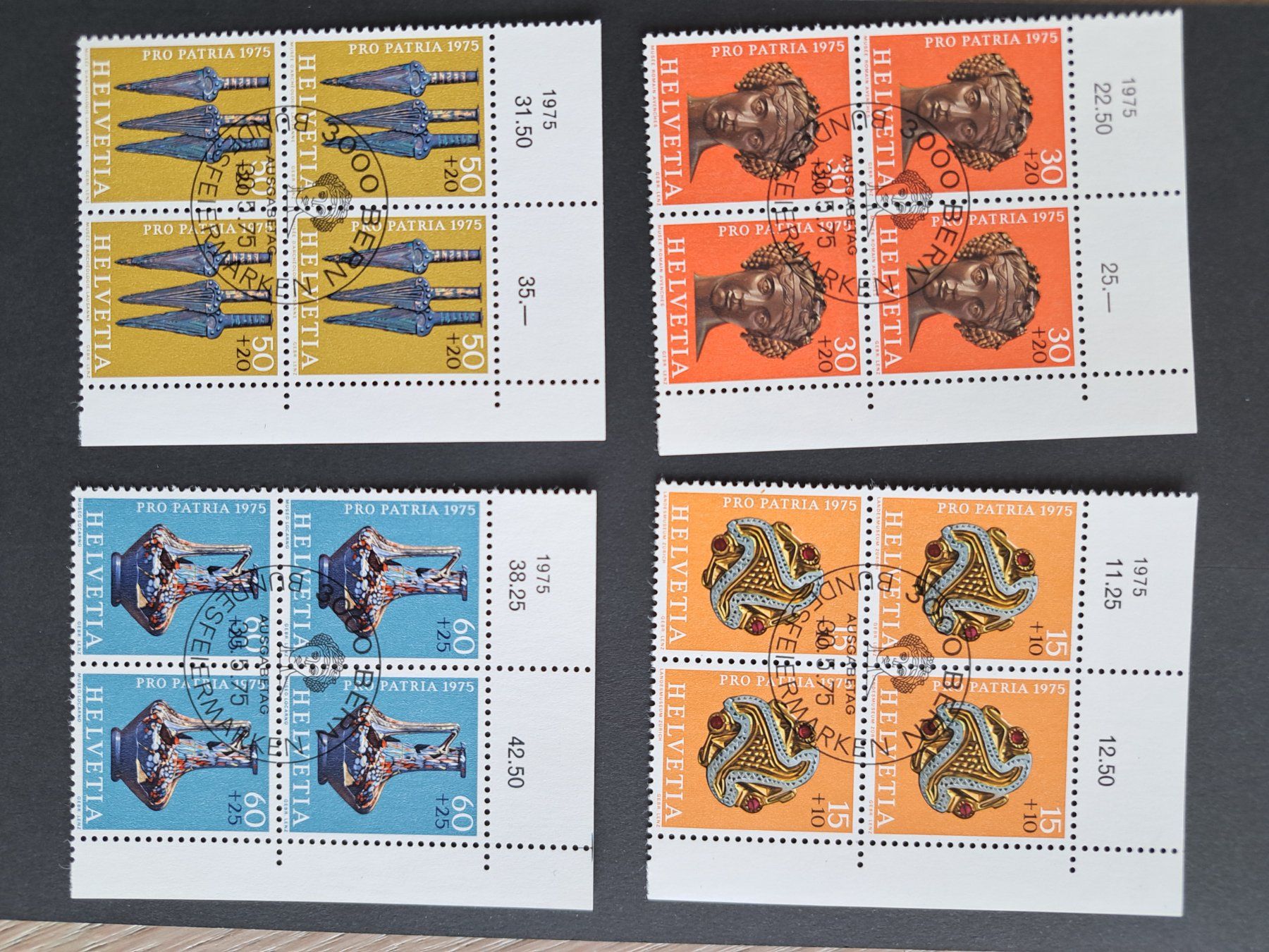 Tutti i francobolli: 1975 Pro Patria Viererblock FDC Ersttag – Usato da Bazenheid venduto da derdelorean01