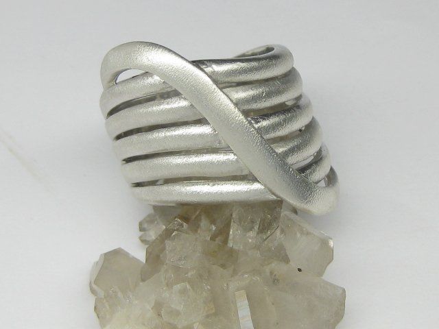 Anelli: breiter Ring Silber 925  / 5-fach / Gr. 61 – Usato da Ermatingen venduto da Decovin