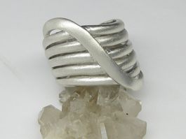 breiter Ring Silber 925  / 5-fach / Gr. 61