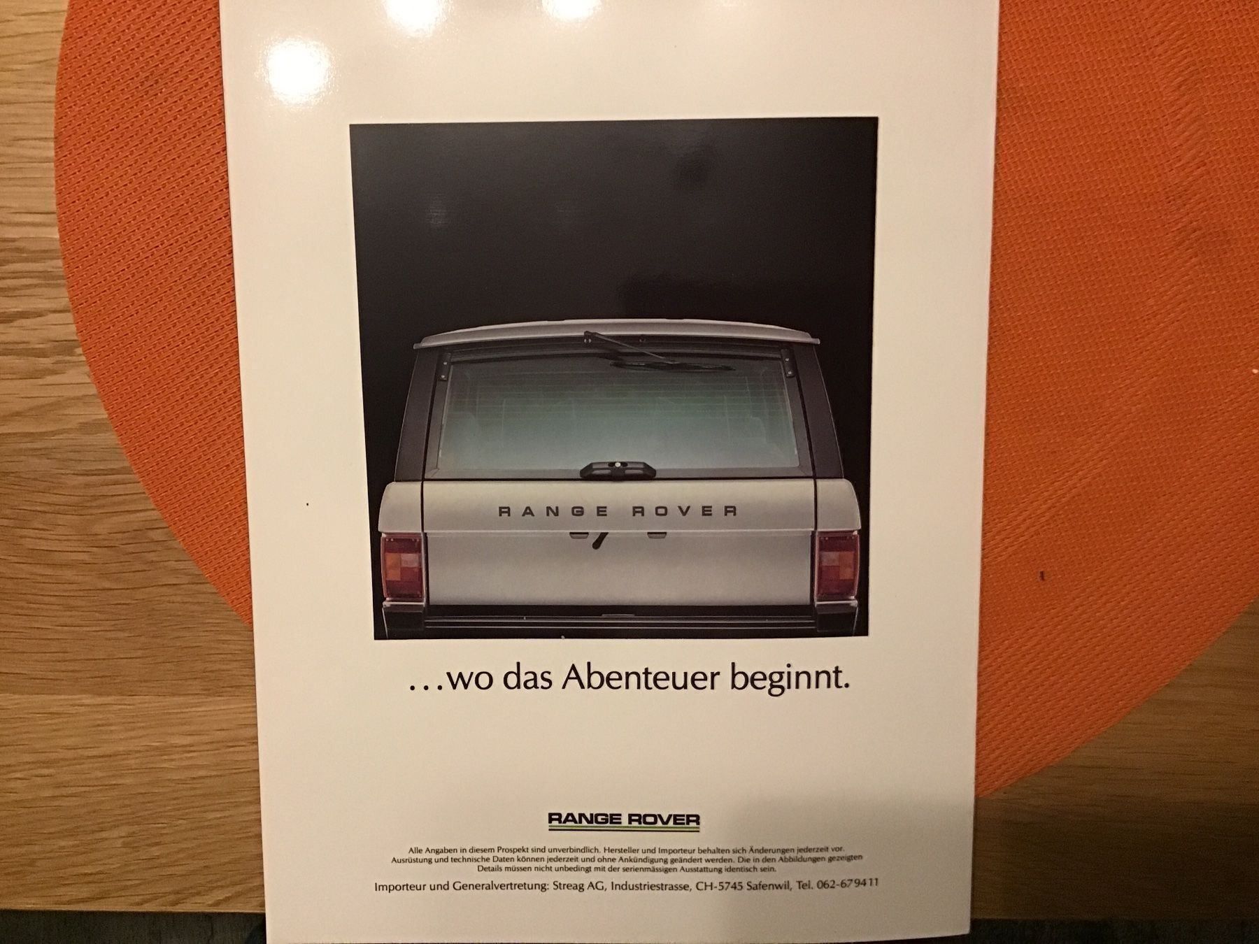 Land Rover Documents: Range Rover Verkaufsprospekt Hochglanz – D'occasion à Scherzingen par Starseller62 5