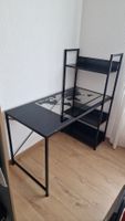 Bureau en verre et métal