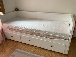 IKEA HEMNES Bett inkl. Matratzen & 3 Schubladen