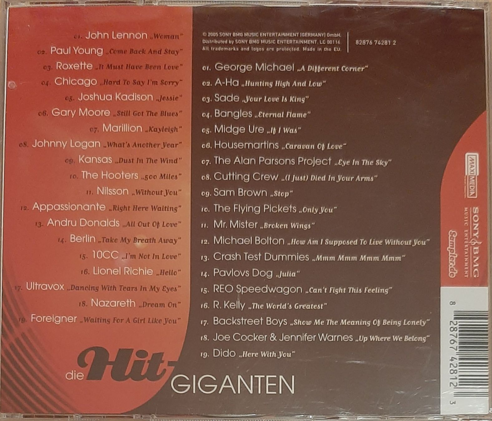 CD: Die Hit Giganten - Lovesongs, 2CD Hit Sampler 2005 – Usato da Schönenberg TG venduto da breiti12 1