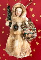 alter Watte Weihnachtsschmuck Christbaumschmuck