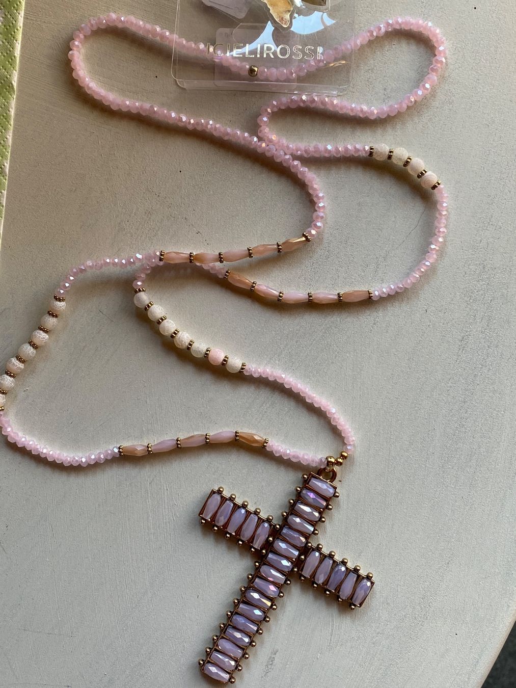 Catenine: PERLEN HALSKETTE ROSA-GOLD – Nuovo e nell'imballaggio originale da Meienried venduto da ManuelaBoutique 1