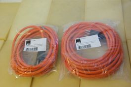 2x PUR Netzkabel, orange - 1x 10m/1x 5m