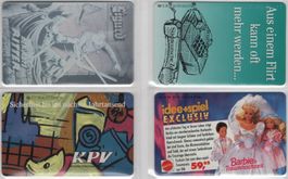 4 ungebrauchte deutsche Telefonkarten aus der S Serie