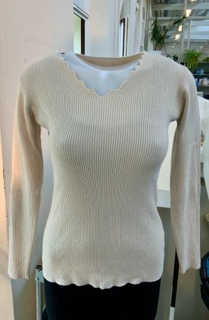 Dünner Pullover, beige