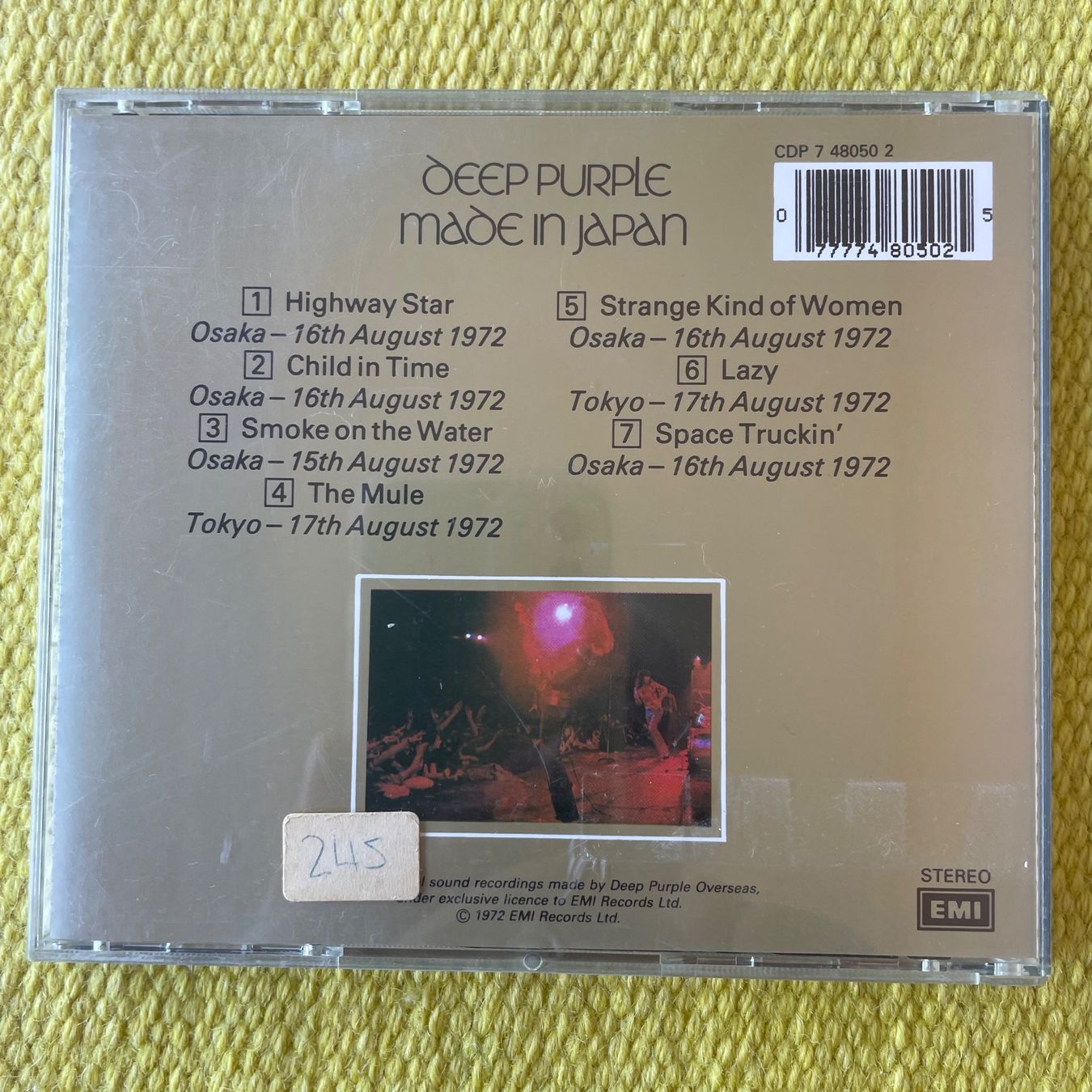 CD: DEEP PURPLE-MADE IN JAPAN 72 – Usato da Rorschacherberg venduto da CD-Roli 1