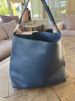 Lancel Handtasche Shopper Blau Leder Top Zustand!