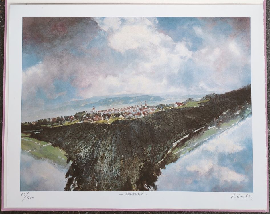 Pietro Sarto «Murten Morat» Siebdruck Nr. 75/300 signiert Kaufen