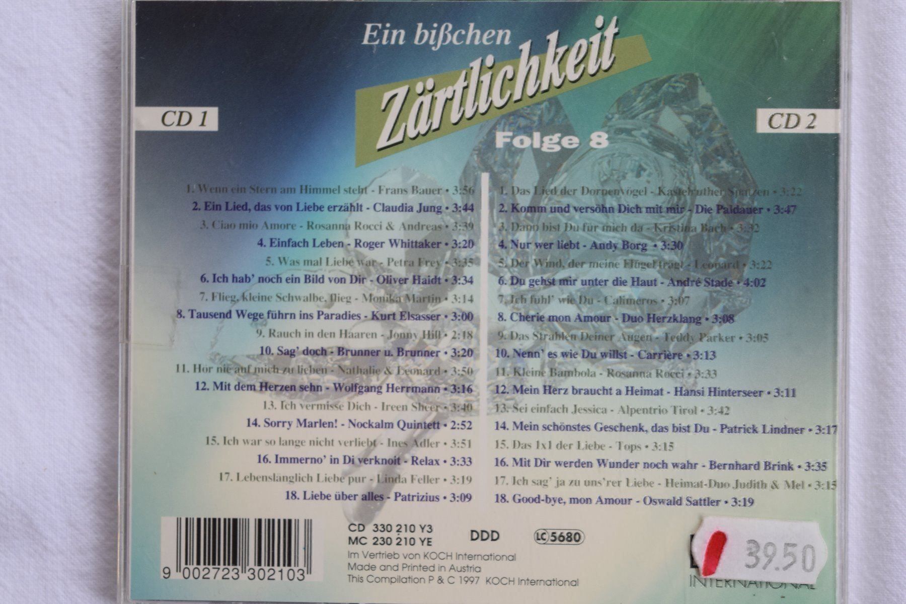 CD: CD: Ein bisschen Zärtlichkeit/2CD's (52) – Usato da Reutigen venduto da DONDON55 3