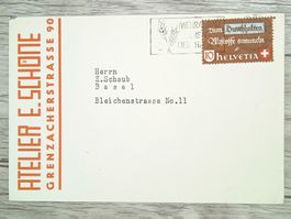 TR107 Enveloppe + Timbre Suisse 1942