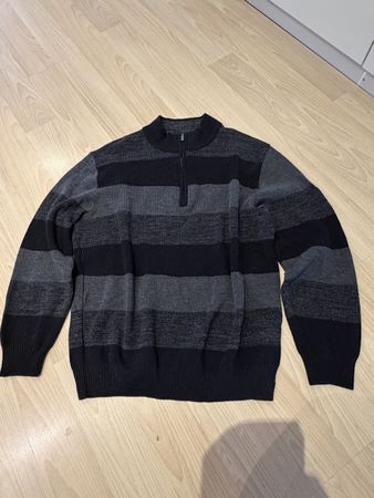 Brax Strickpullover, Gr. 54, Grau/Schwarz, Top Zustand!