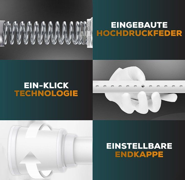 Sonstiges für Haushalt & Wohnen: Vorhangstange ohne Bohren 270-320cm – Neu und originalverpackt aus Adlikon b.Regensdorf von MK-VORHANGSERVICE 3