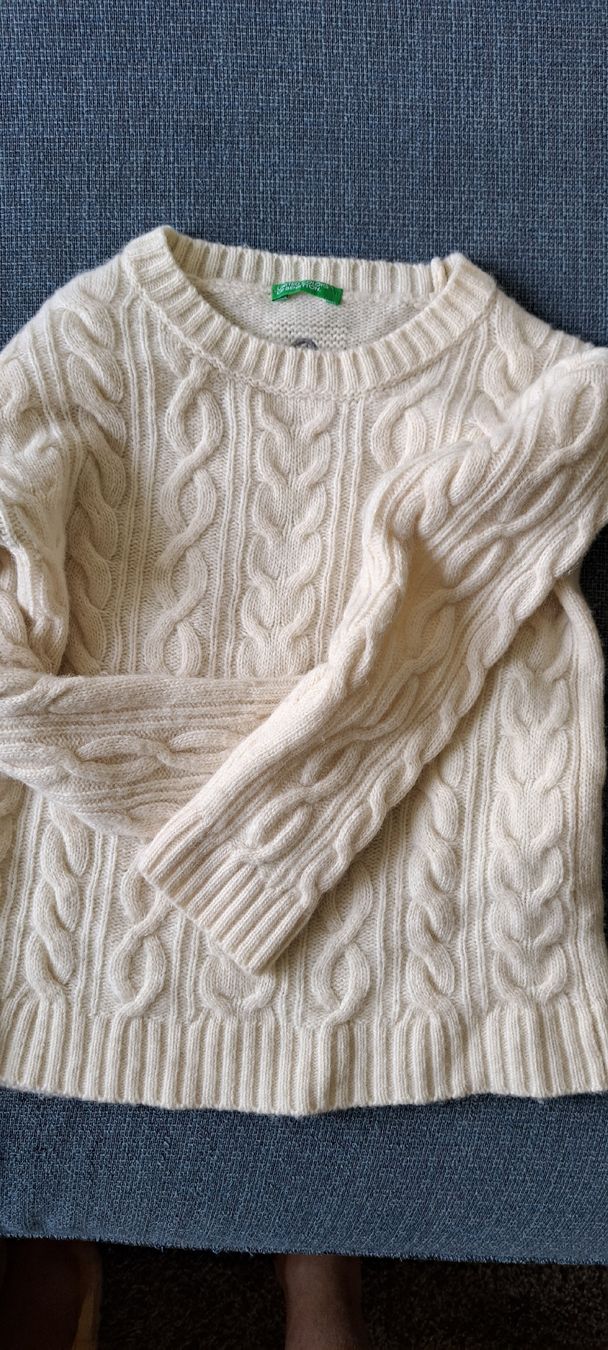 Benetton Maglioni & Felpe: Benetton Pullover cream M cable knit 130cm – Nuovo (secondo la descrizione) da Adliswil venduto da kar_fh9h