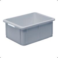 Lagerbox grau Kunststoff 60x40x30 cm