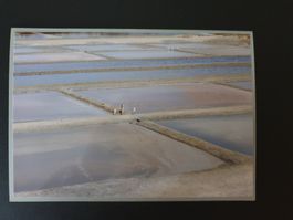 1 Karte / Motiv: Salzgärten auf der île de Re (handgemacht)