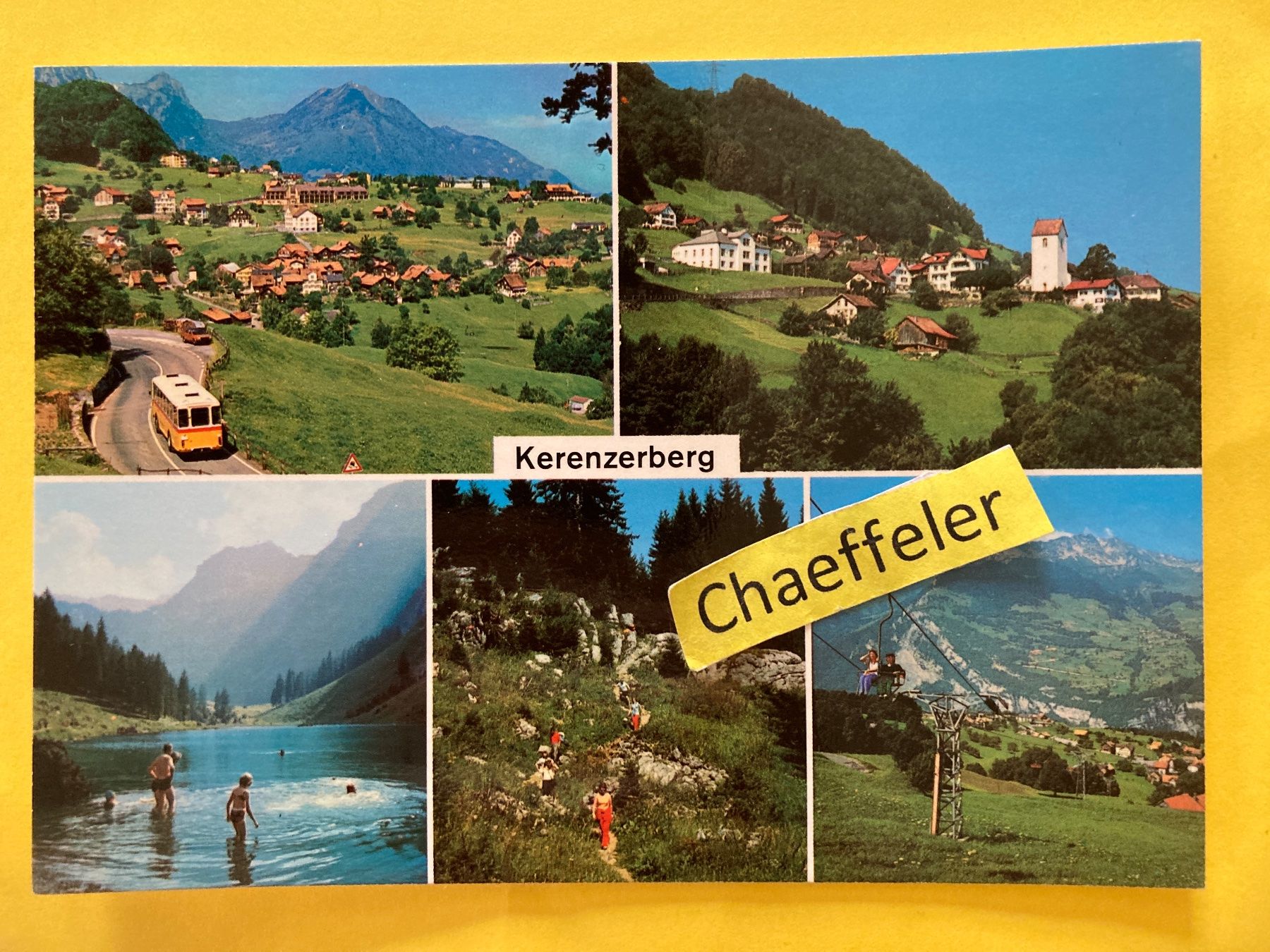 Cartoline postali: Kurgebiet Kerenzerberg über dem Walensee – Usato da Zürich venduto da Chaeffeler
