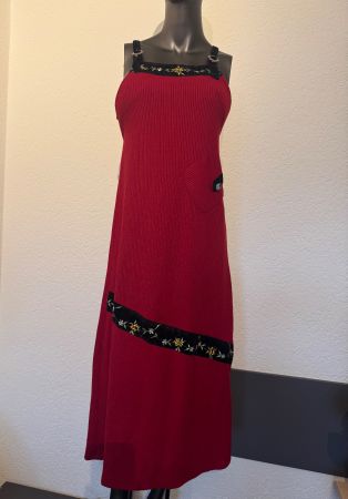Rotes Cord Kleid für Sommer Herbst Grösse S - M