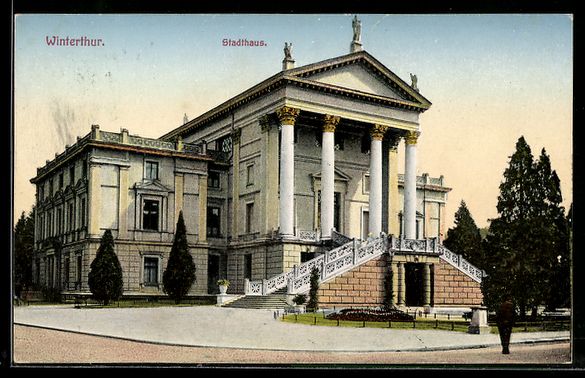 Cartoline postali: AK Winterthur, Stadthaus – Usato da Berlin venduto da bartko-reher